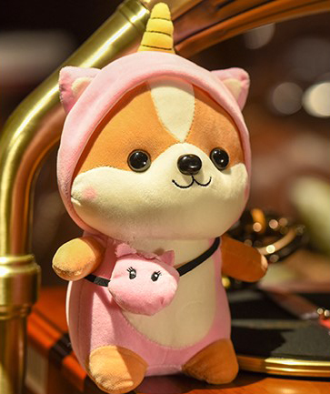 Soft toy, Shiba Inu-Unicorn, 25 cm