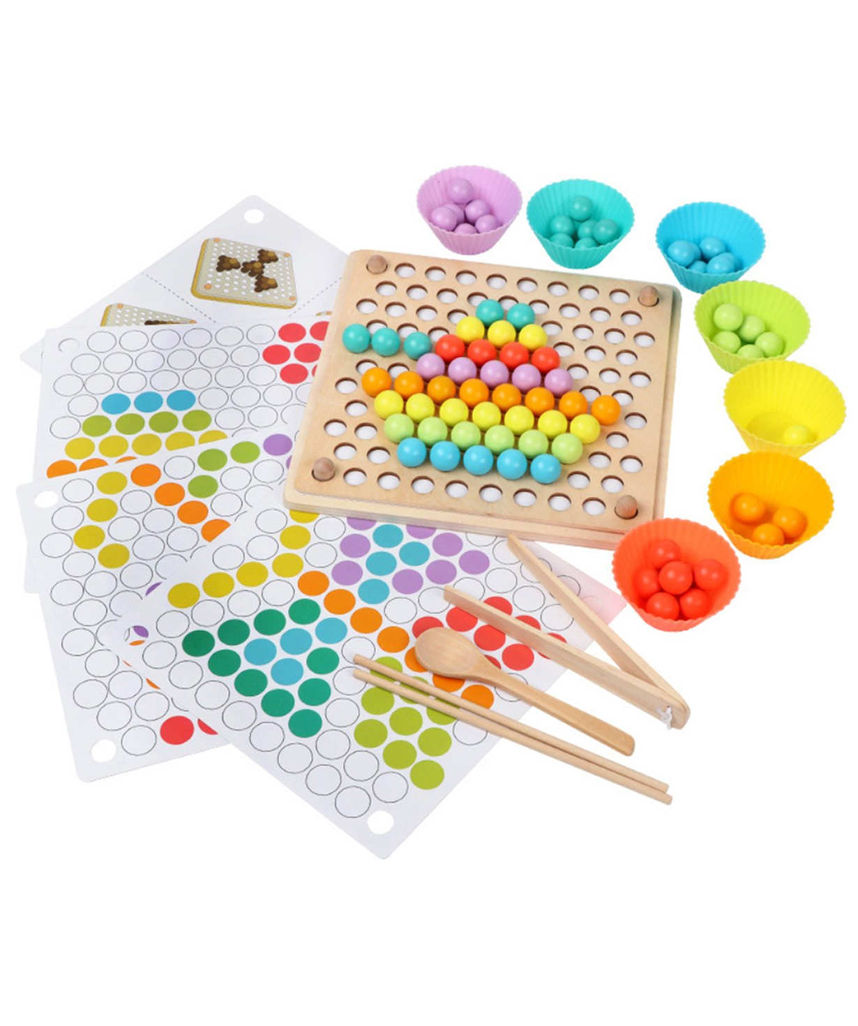 Wooden Game ''Ball Sorting''