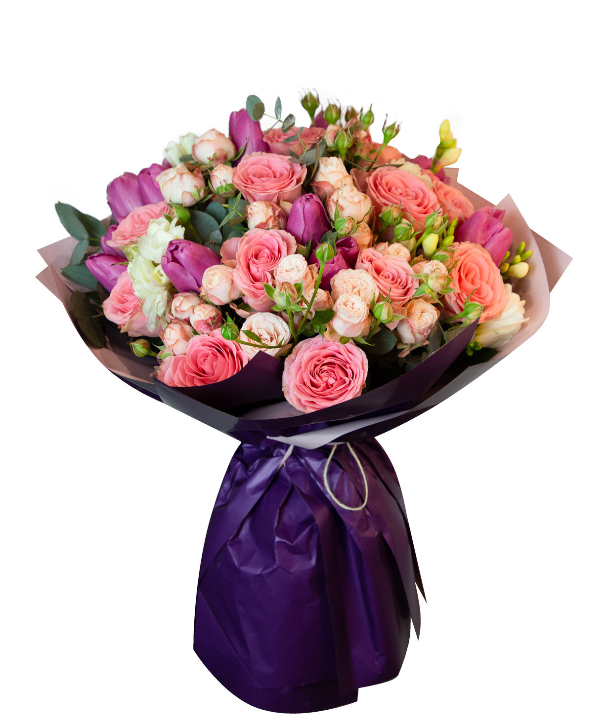 Bouquet ''Lancaster'' with roses