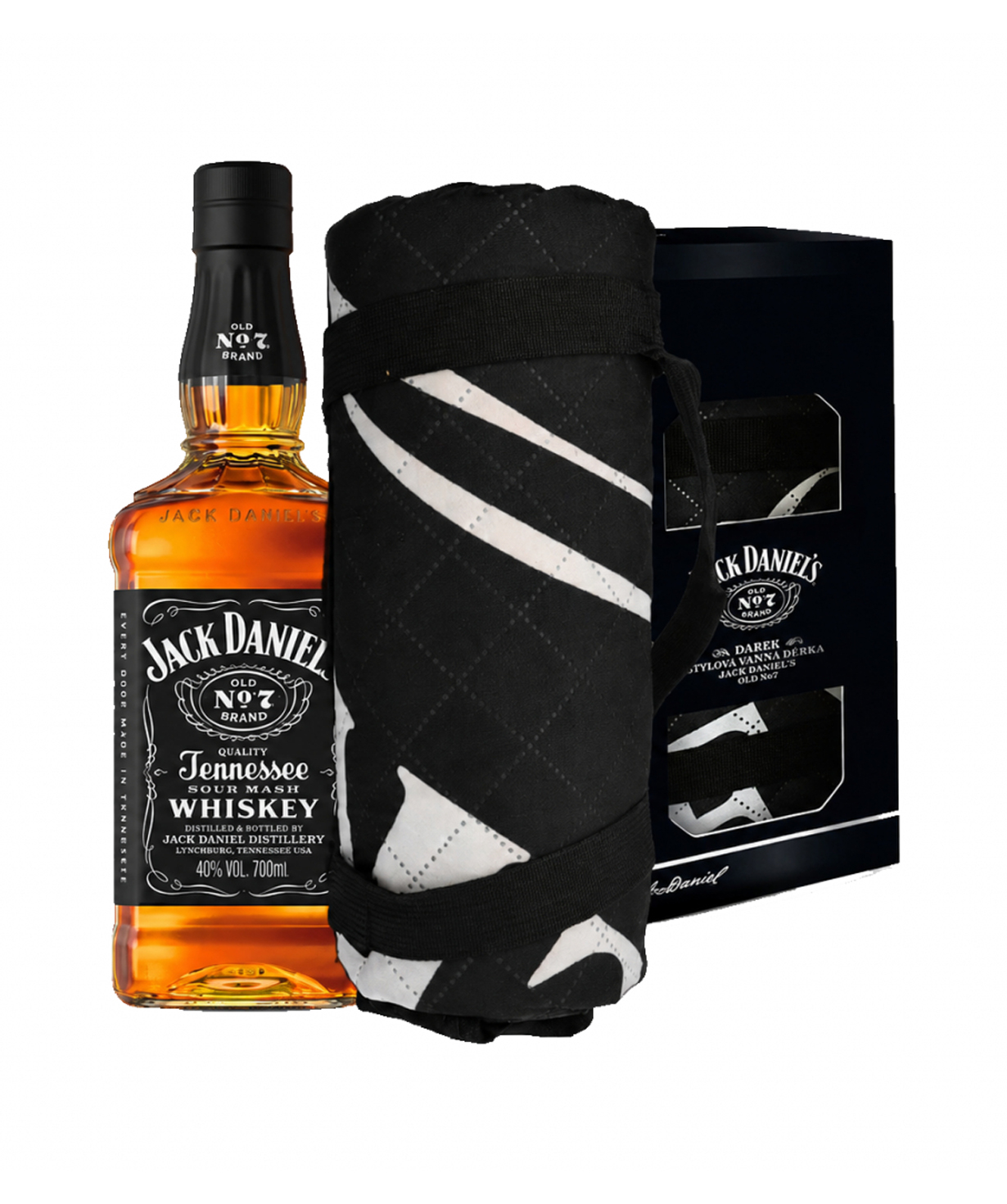 Whiskey «Jack Daniels» + blanket, 40%, 700 ml