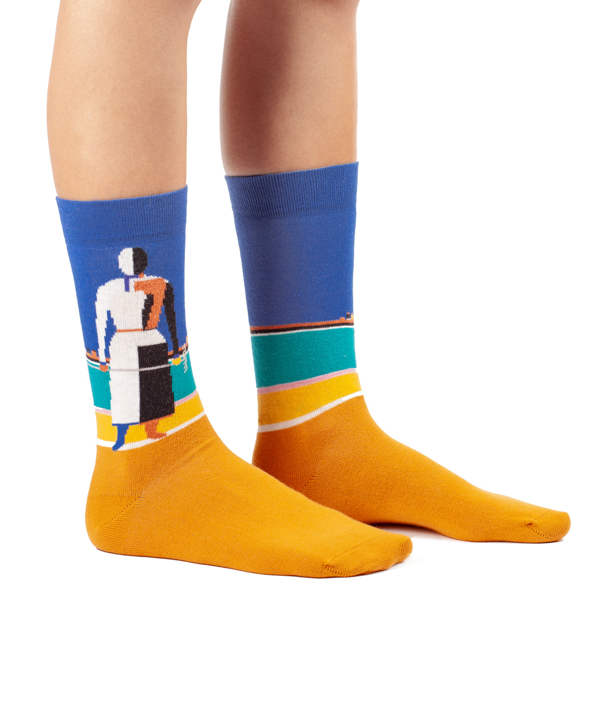 Носки `Art socks` с канвой `Женщина с граблями`